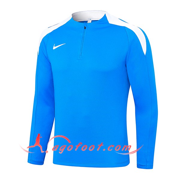 Sweatshirt Training Nike Bleu/Blanc 2024/2025 -02