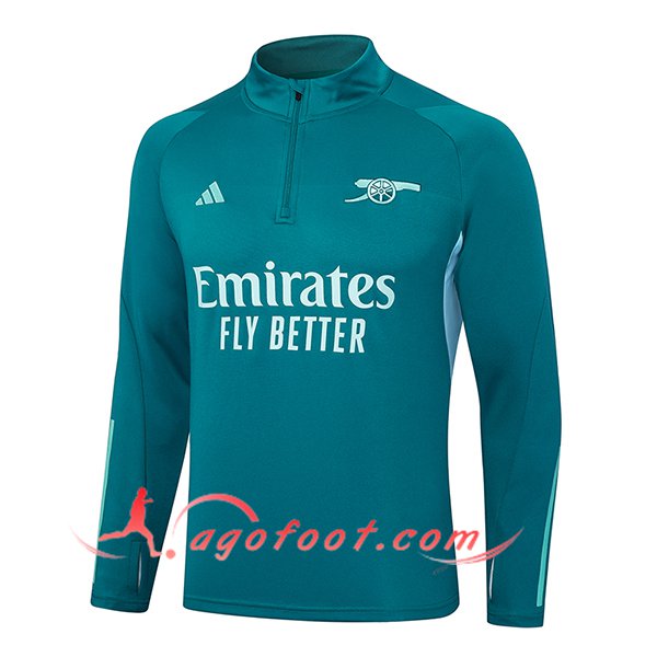 Sweatshirt Training Arsenal Vert/Bleu 2024/2025 -02