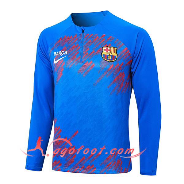 Sweatshirt Training FC Barcelone Bleu/Rouge 2024/2025