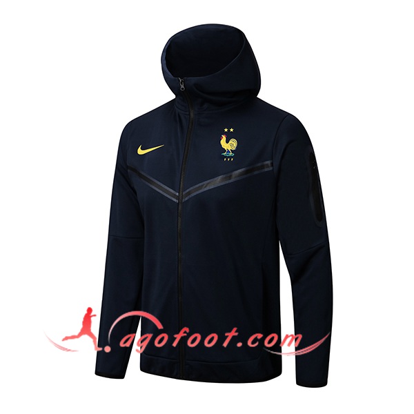 Veste A Capuche France Bleu Foncé 2024/2025