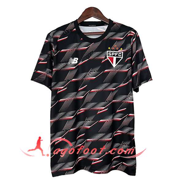 Training T-Shirts Sao Paulo FC Noir/Rouge 2024/2025