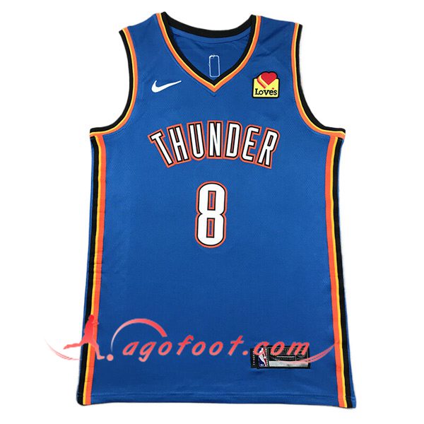 Maillot Oklahoma City Thunder (WILLIAMS #8) 2024/25 Bleu/Orange