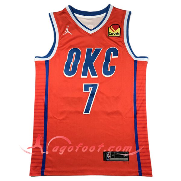 Maillot Oklahoma City Thunder (HOLMGREN #7) 2024/25 Orange/Bleu