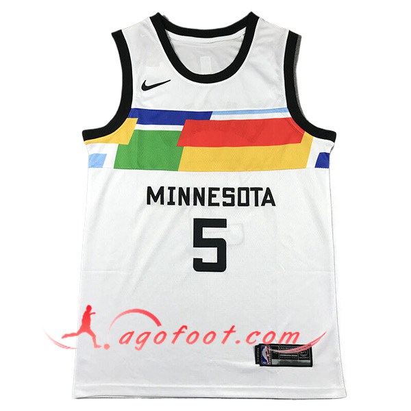 Maillot Minnesota Timberwolves (EDWARDS #5) 2024/25 Blanc