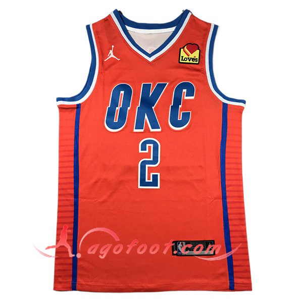Maillot Oklahoma City Thunder (GILGEOUS-ALEXANDER #2) 2024/25 Orange/Bleu