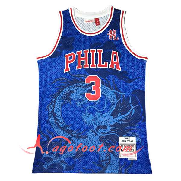 Maillot Philadelphia 76ers (IVERSON #3) 2024/25 Bleu/Rouge