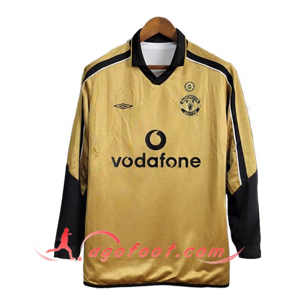 Maillot de Foot Manchester United Retro Third Manches Longues 2001/2002