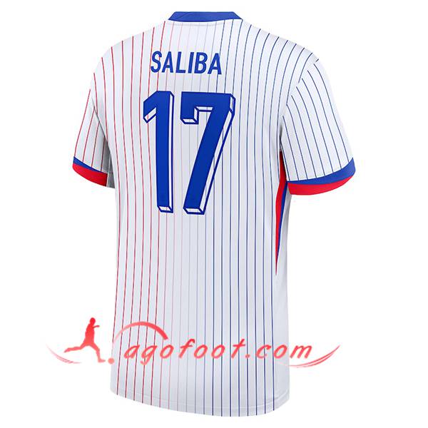 Maillot Equipe Foot France (SALIBA #17) 2024/2025 Exterieur