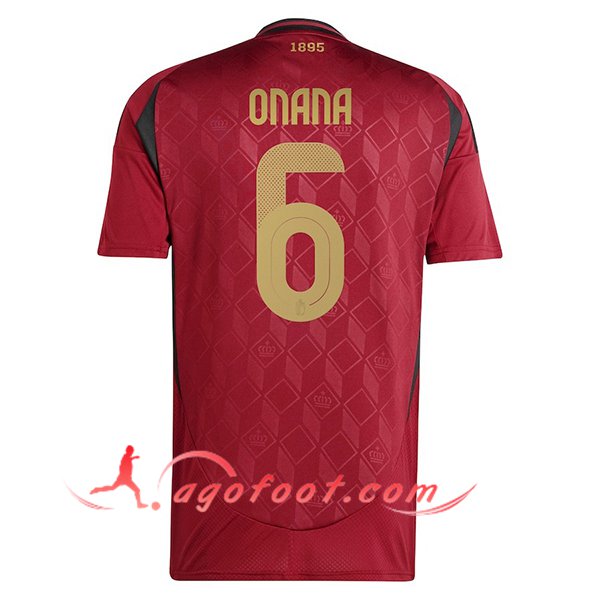 Maillot Equipe Foot Belgique (ONANA #6) 2024/2025 Domicile