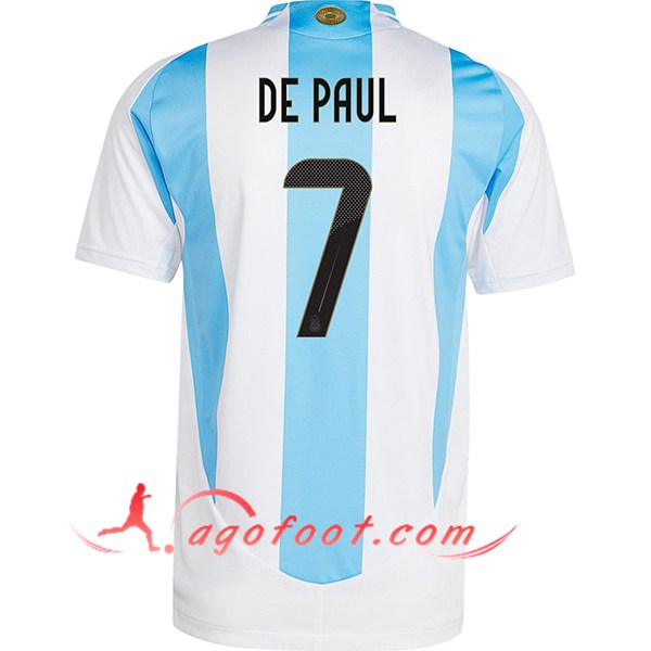 Maillot Equipe Foot Argentin (DE PAUL #7) 2024/2025 Domicile