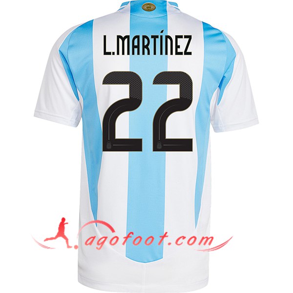 Maillot Equipe Foot Argentin (L.MARTINEZ #22) 2024/2025 Domicile