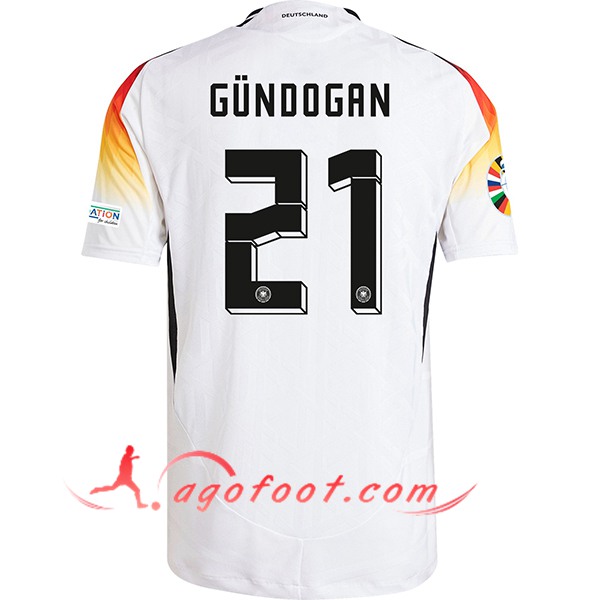Maillot Equipe Foot Allemagne (GUNDOGAN #21) 2024/2025 Domicile