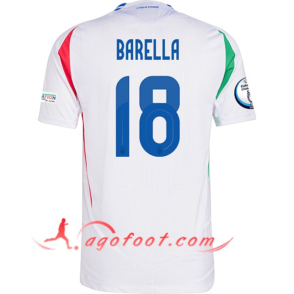 Maillot Equipe Foot Italie (BARELLA #18) 2024/2025 Exterieur