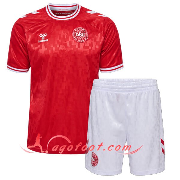 Maillot de Foot Danemark Enfant Domicile UEFA Euro 2024