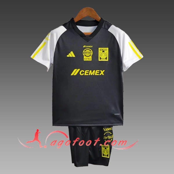 Ensemble Training T-Shirts + Shorts Tigres UANL Enfant Noir/Jaune 2024/2025