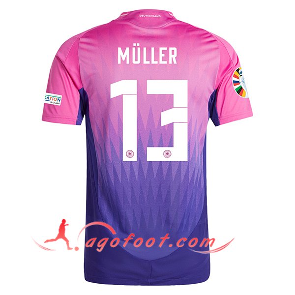 Maillot de Foot Allemagne (MULLER #13) UEFA Euro 2024 Exterieur