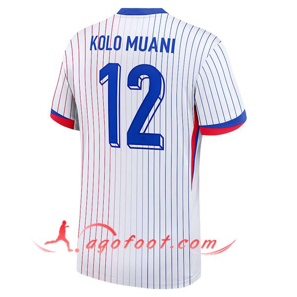 Maillot de Foot France (KOLO MUANI #12) UEFA Euro 2024 Exterieur