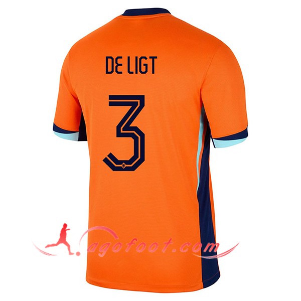 Maillot de Foot Pays-Bas (DE LIGT #3) UEFA Euro 2024 Domicile