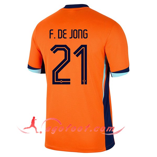 Maillot de Foot Pays-Bas (F.DE JONG #21) UEFA Euro 2024 Domicile