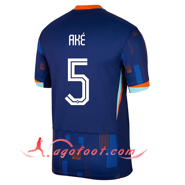 Maillot de Foot Pays-Bas (AKE #5) UEFA Euro 2024 Exterieur