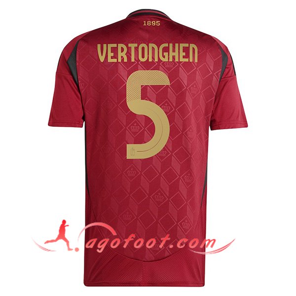 Maillot de Foot Belgique (VERTONGHEN #5) UEFA Euro 2024 Domicile