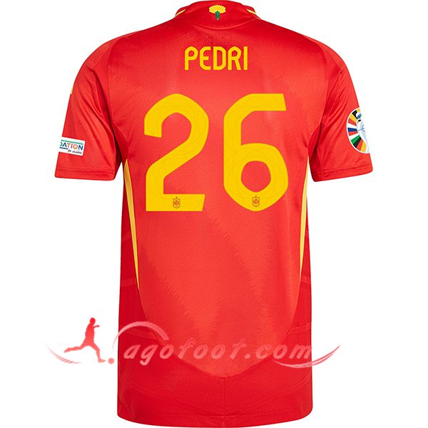 Maillot de Foot Espagne (PEDRI #26) UEFA Euro 2024 Domicile