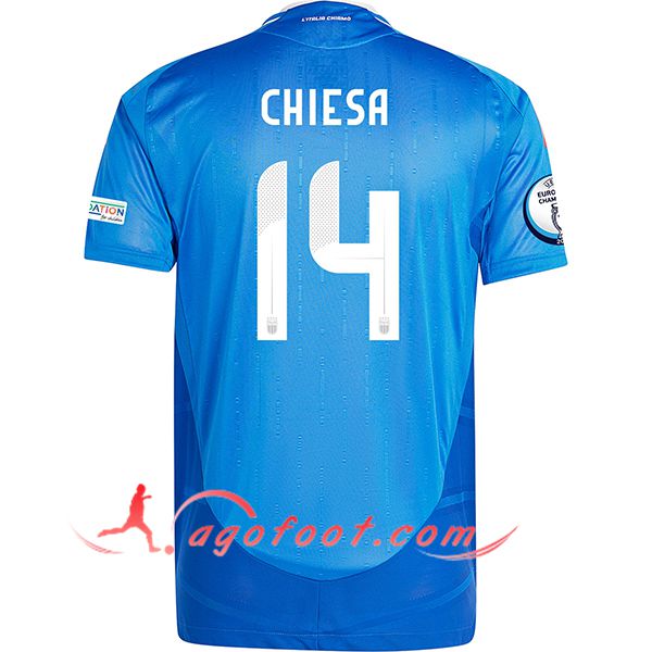 Maillot de Foot Italie (CHIESA #14) UEFA Euro 2024 Domicile