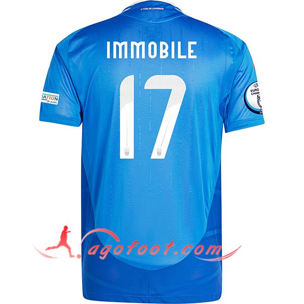 Maillot de Foot Italie (IMMOBILE #17) UEFA Euro 2024 Domicile