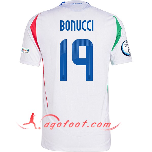 Maillot de Foot Italie (BONUCCI #19) UEFA Euro 2024 Exterieur