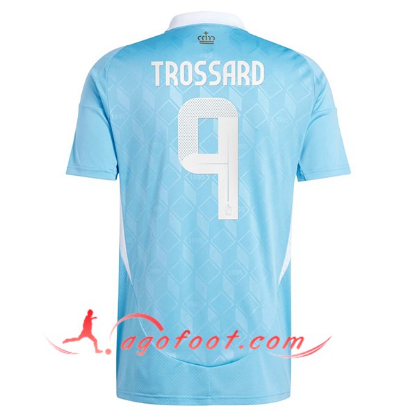 Maillot de Foot Belgique (TROSSARD #9) UEFA Euro 2024 Exterieur