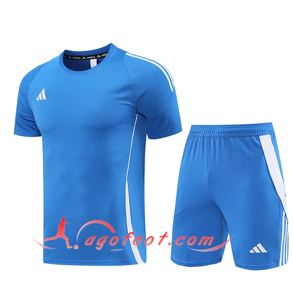 Ensemble Training T-Shirts + Shorts Adidas Bleu 2024/2025