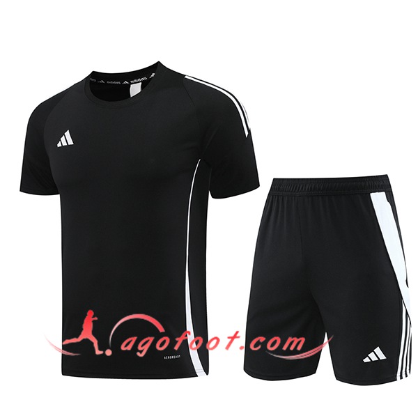 Ensemble Training T-Shirts + Shorts Adidas Noir 2024/2025