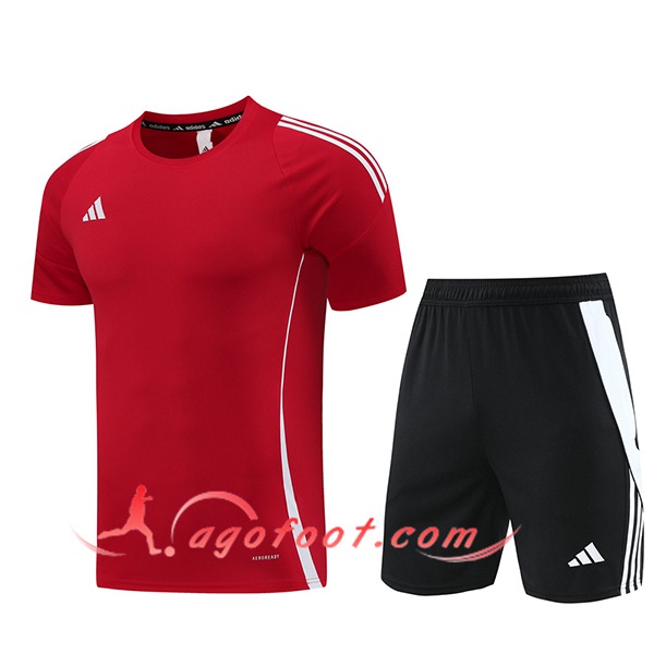 Ensemble Training T-Shirts + Shorts Adidas Rouge 2024/2025