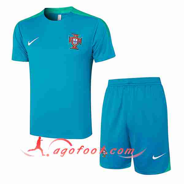Ensemble Training T-Shirts + Shorts Portugal Bleu 2024/2025