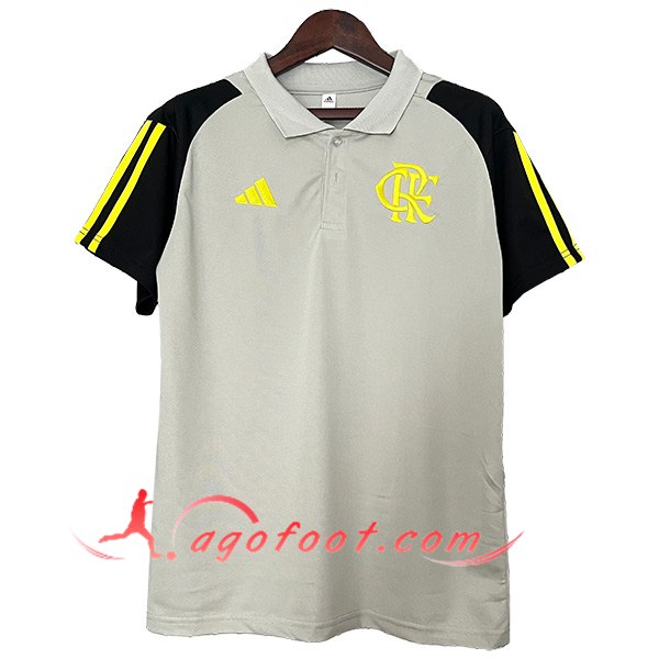 Polo Foot Flamengo Gris/Noir 2024/2025