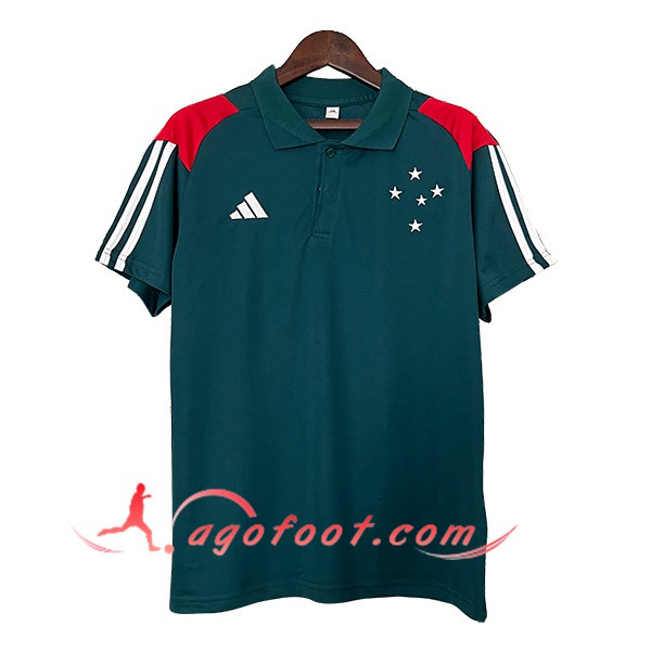 Polo Foot Cruzeiro Vert/Blanc/Rouge 2024/2025