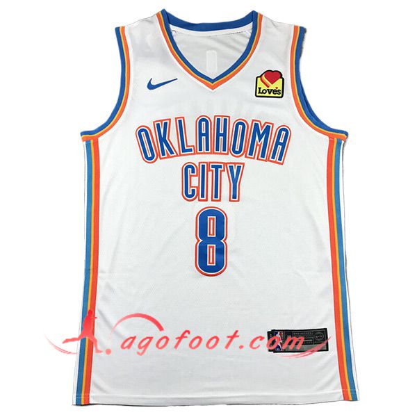 Maillot Oklahoma City Thunder (WILLIAMS #8) 2024/25 Blanc/Rouge/Bleu