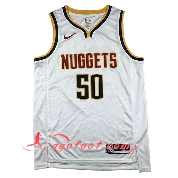 Maillot Denver Nuggets (GORDON #50) 2024/25 Blanc/Noir/Jaune