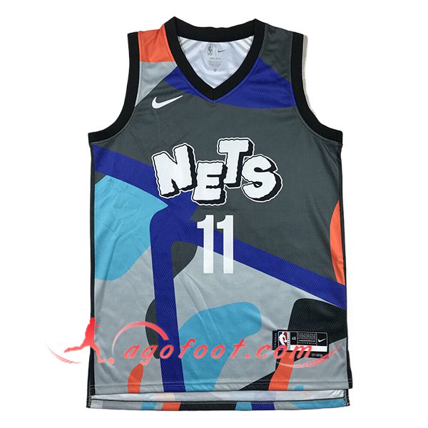 Maillot Brooklyn Nets (IRVING #11) 2024/25 Gris/Bleu/Orange