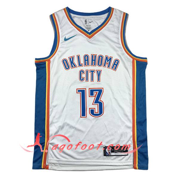 Maillot Oklahoma City Thunder (GEORGE #13) 2024/25 Blanc/Bleu