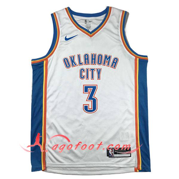 Maillot Oklahoma City Thunder (GIDDEY #3) 2024/25 Blanc/Bleu
