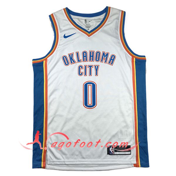 Maillot Oklahoma City Thunder (WESTBROOK #0) 2024/25 Blanc/Bleu