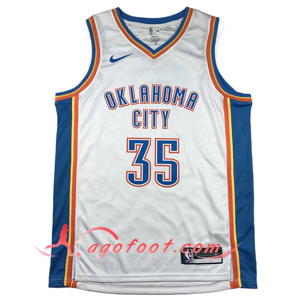 Maillot Oklahoma City Thunder (DURANT #35) 2024/25 Blanc/Bleu