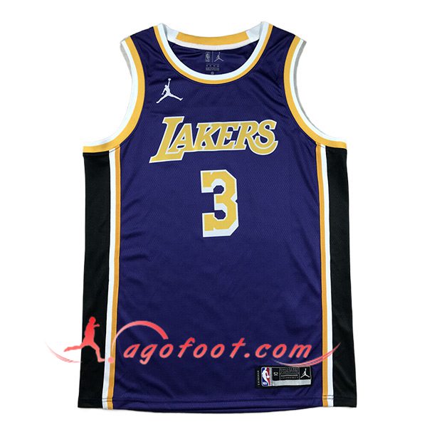 Maillot Los Angeles Lakers (DAVIS #3) 2024/25 Pourpre/Noir/Jaune