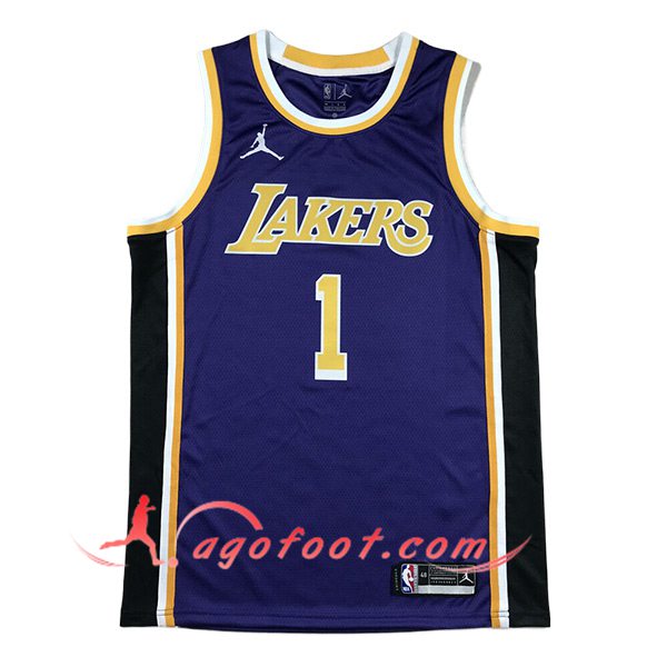 Maillot Los Angeles Lakers (RUSSELL #1) 2024/25 Pourpre/Noir/Jaune