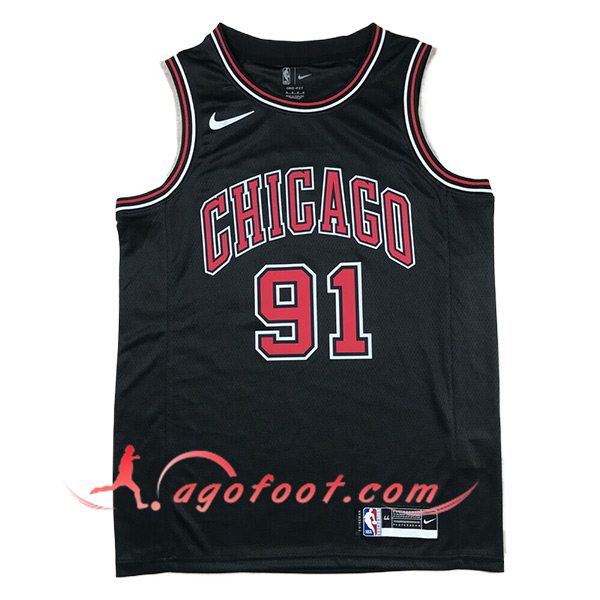Maillot Chicago Bulls (ROOMAN #91) 2024/25 Noir/Rouge -02