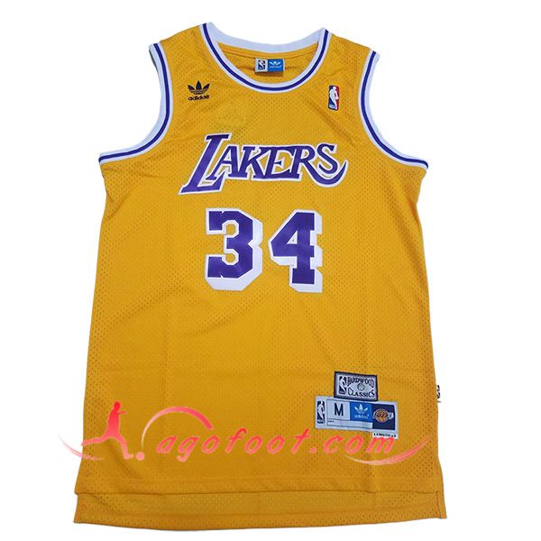 Maillot Los Angeles Lakers (O'NEAL #34) 2024/25 Jaune/Pourpre