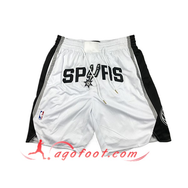 Shorts NBA San Antonio Spurs 2024/25 Blanc/Noir