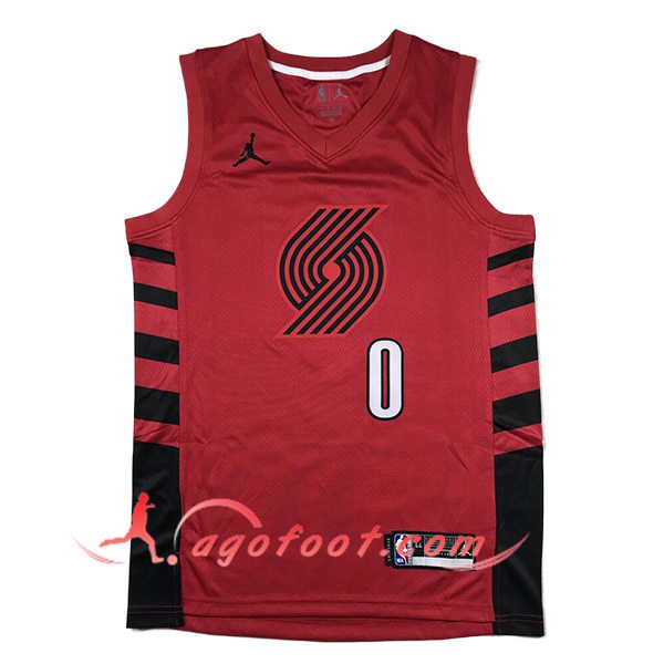 Maillot Portland Trail Blazers (LILLARD #0) 2024/25 Rouge/Noir
