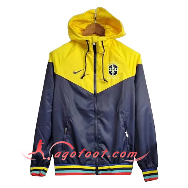 Coupe-Vent Brésil Jaune/Gris 2024/2025